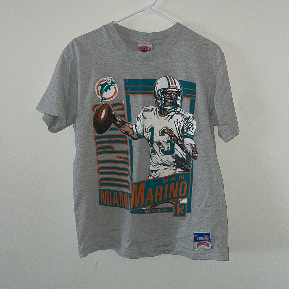 Grey Dan Marino Miami Dolphins T-shirt